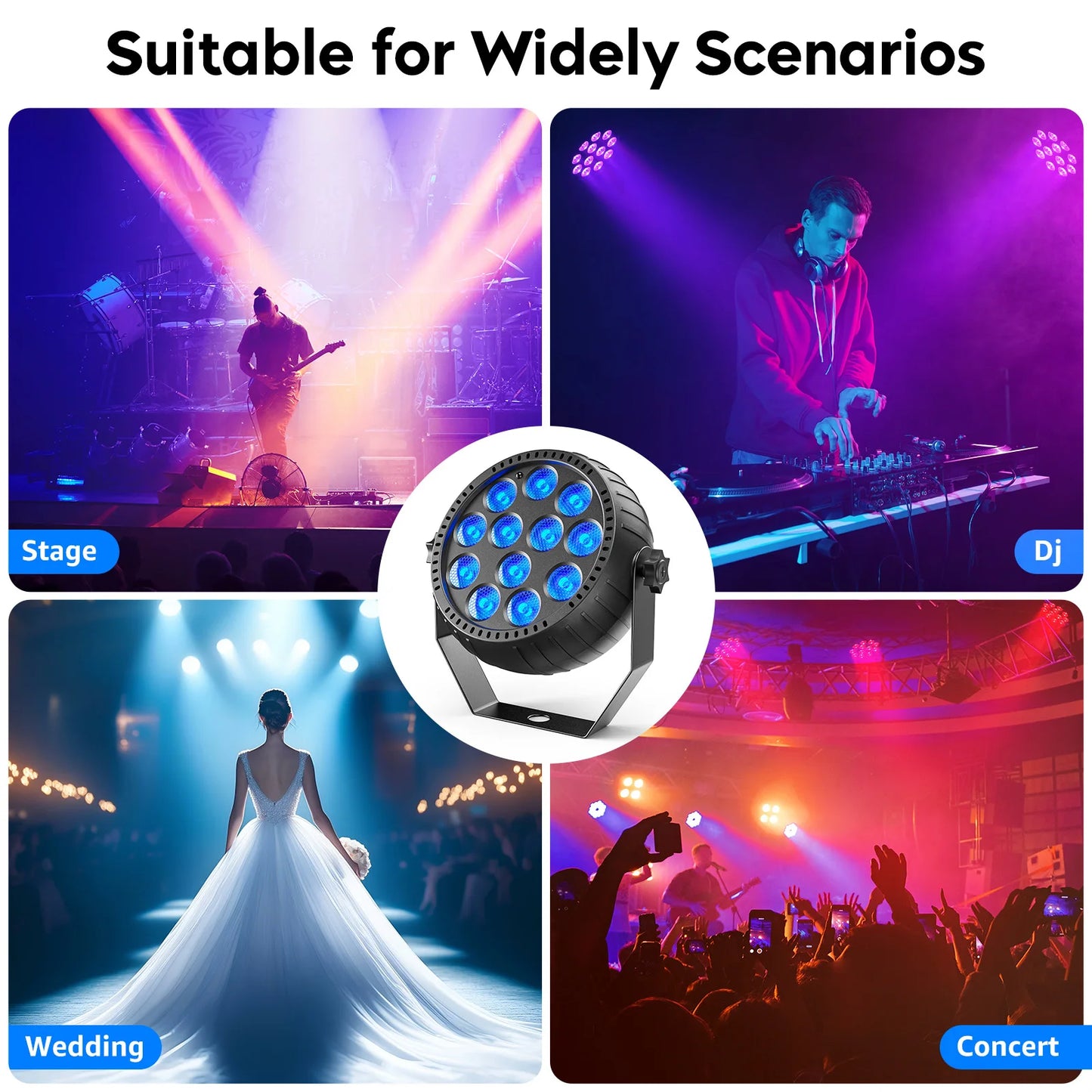 Somspot Led Rgb Par Light With Remote And Dmx Control