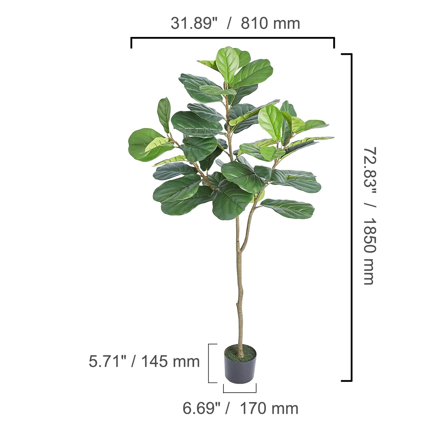 SucceBuy Artificial Olive Tree Plant Low Maintenance Indoor Outdoor Decor