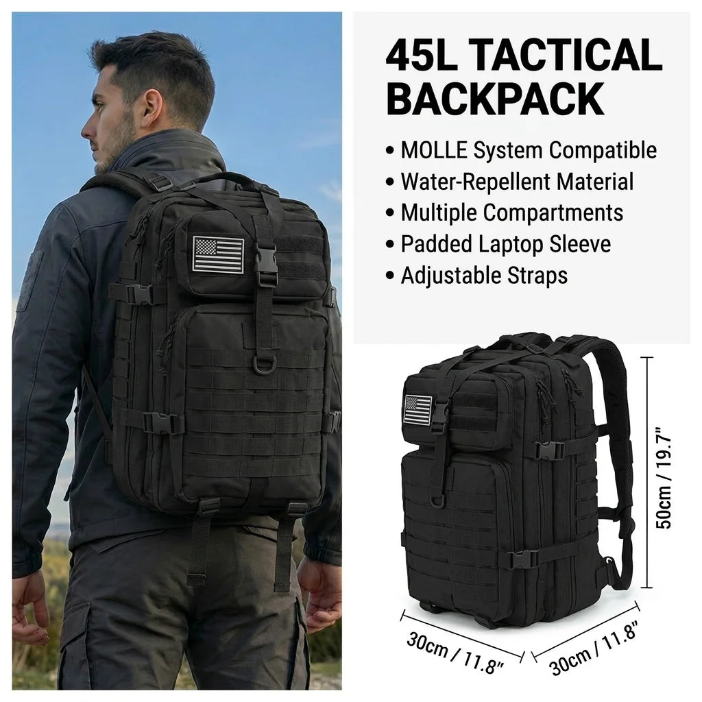 ReFire Gear Tactical Hiking Backpack Outdoor Camping Trekking Water Resistant