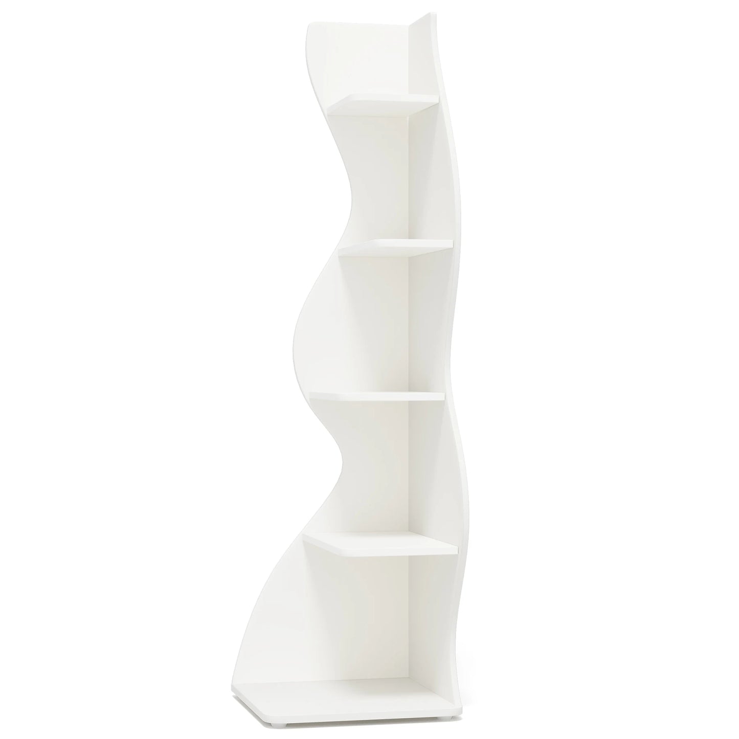 Tribesigns 5 Tier Corner Shelf Modern Wooden Bookcase Storage Rack