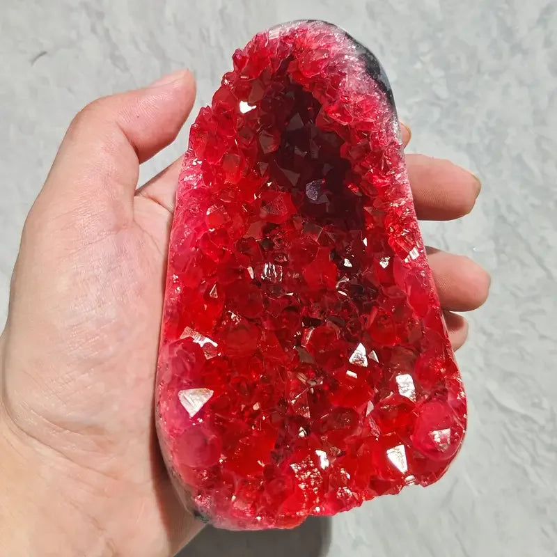 CrystalHola Stone Geode Cluster Decor Base Unique Geological Gift
