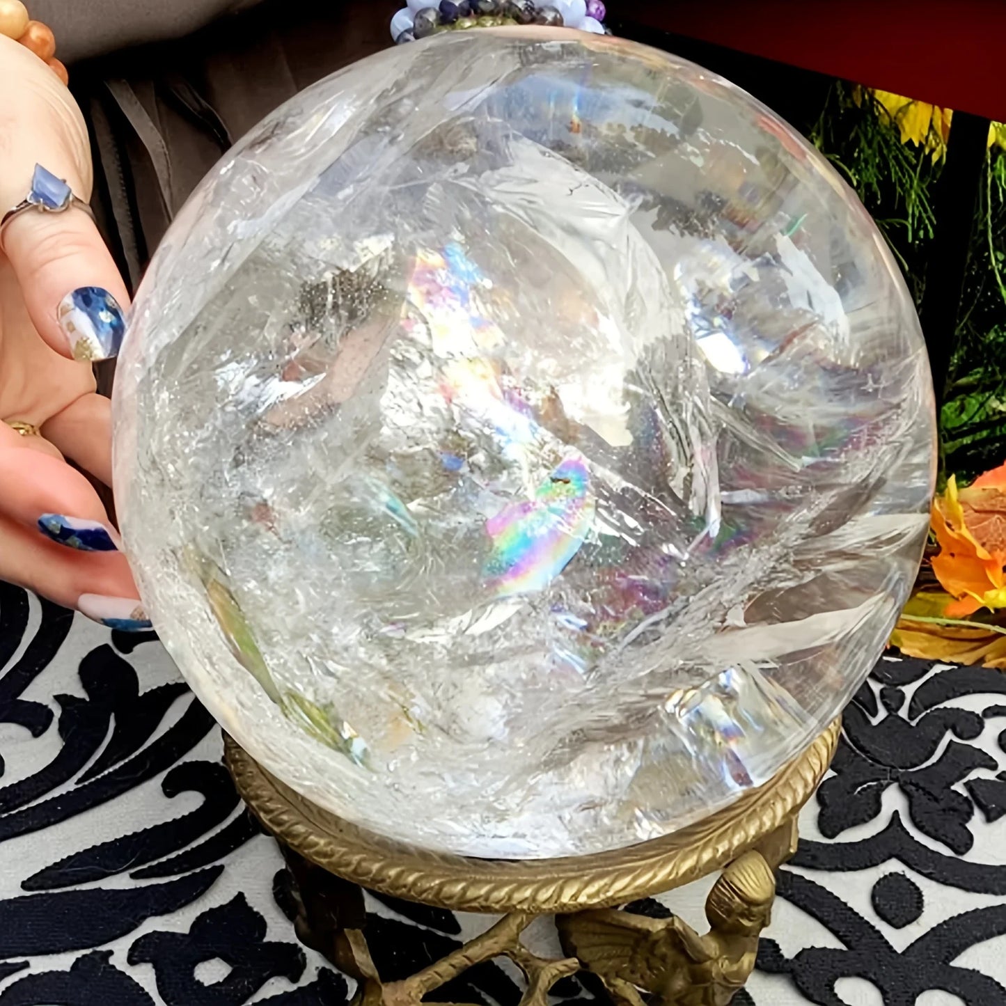 CrystalHola Natural Quartz Ball Sphere Polished Home Decor Unique Gift