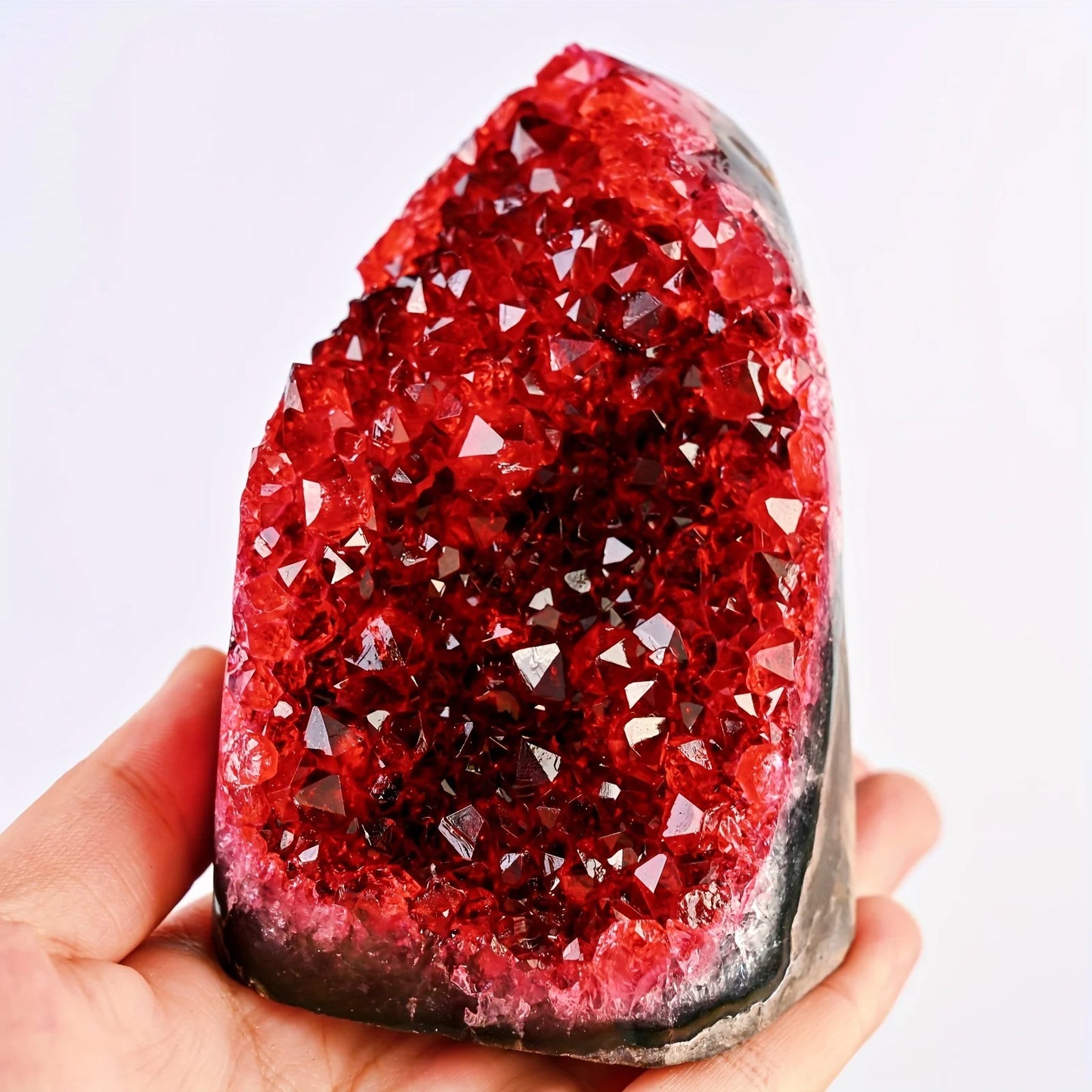 CrystalHola Stone Geode Cluster Decor Base Unique Geological Gift