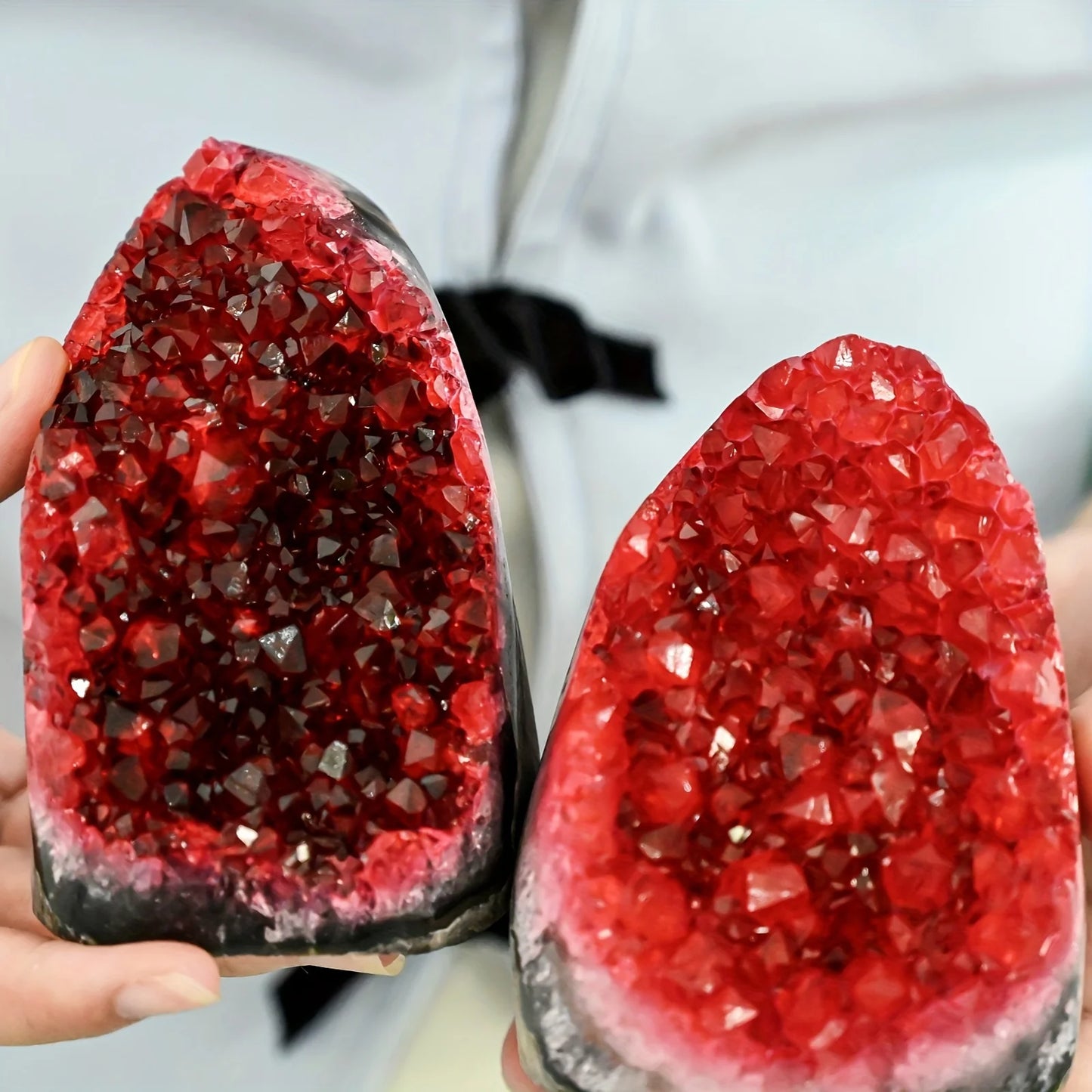 CrystalHola Stone Geode Cluster Decor Base Unique Geological Gift
