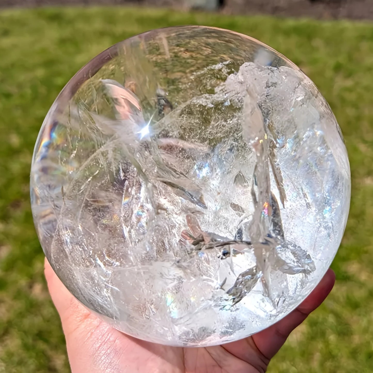CrystalHola Natural Quartz Ball Sphere Polished Home Decor Unique Gift