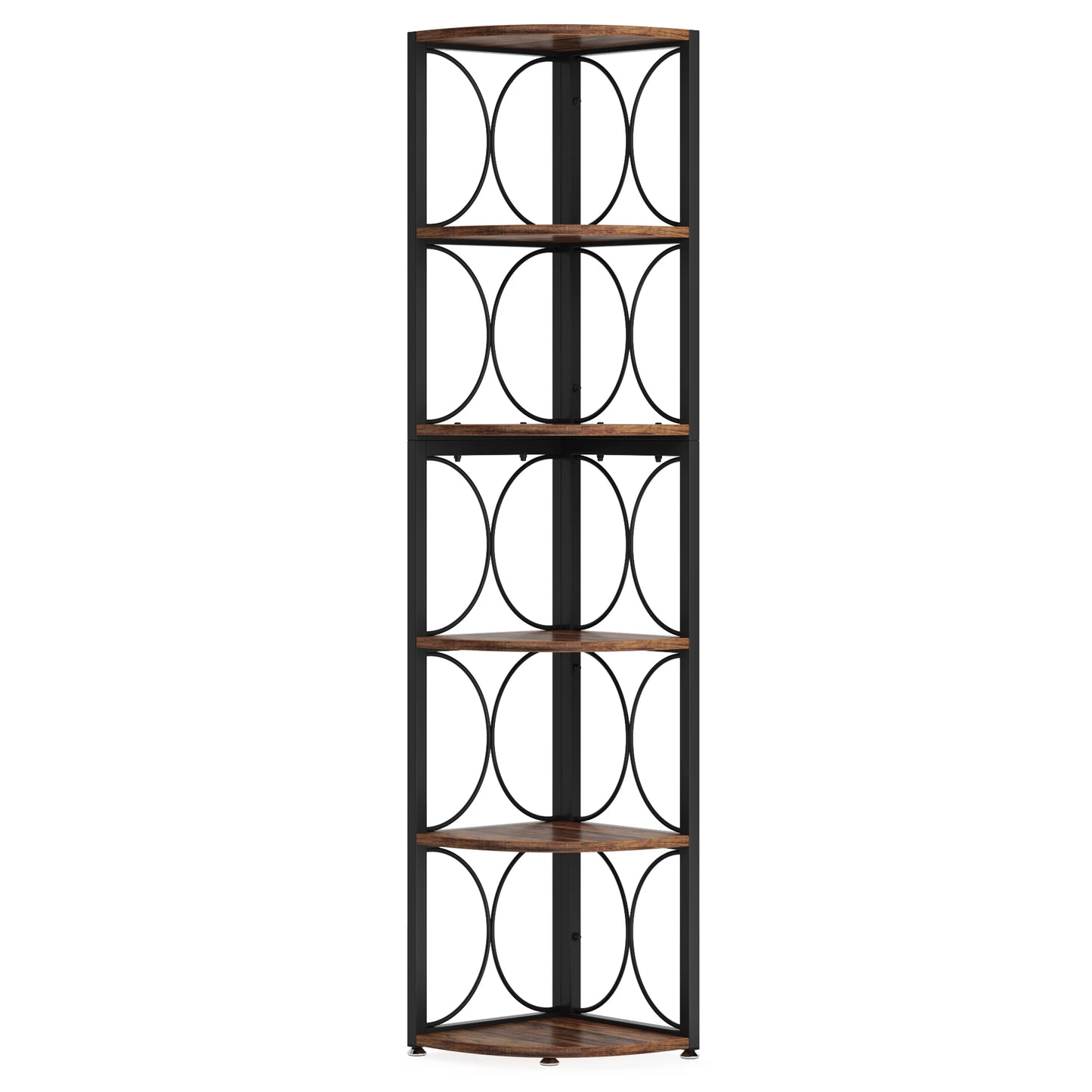 Tribesigns 6 Tier Tall Corner Shelf Bookshelf Storage Rack Furniture