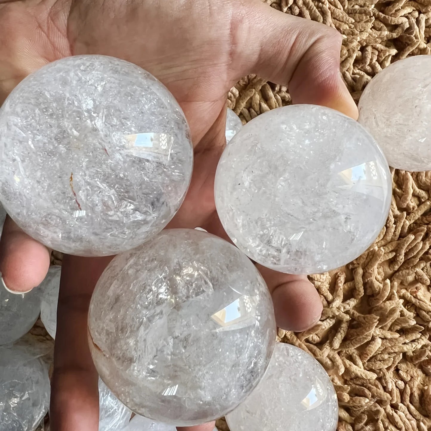 CrystalHola Natural Quartz Ball Sphere Polished Home Decor Unique Gift