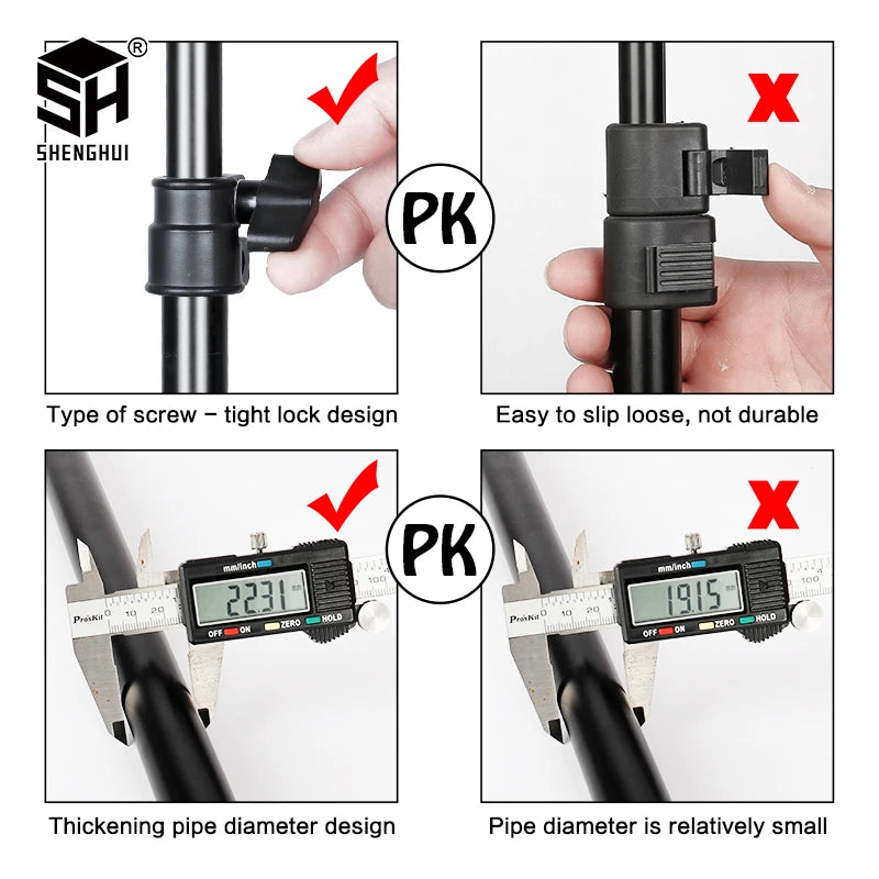 Sh Adjustable Aluminum T-Shaped Photography Backdrop Stand