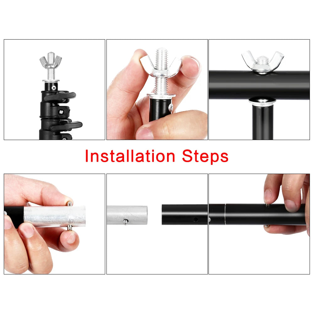 Sh Adjustable Aluminum T-Shaped Photography Backdrop Stand