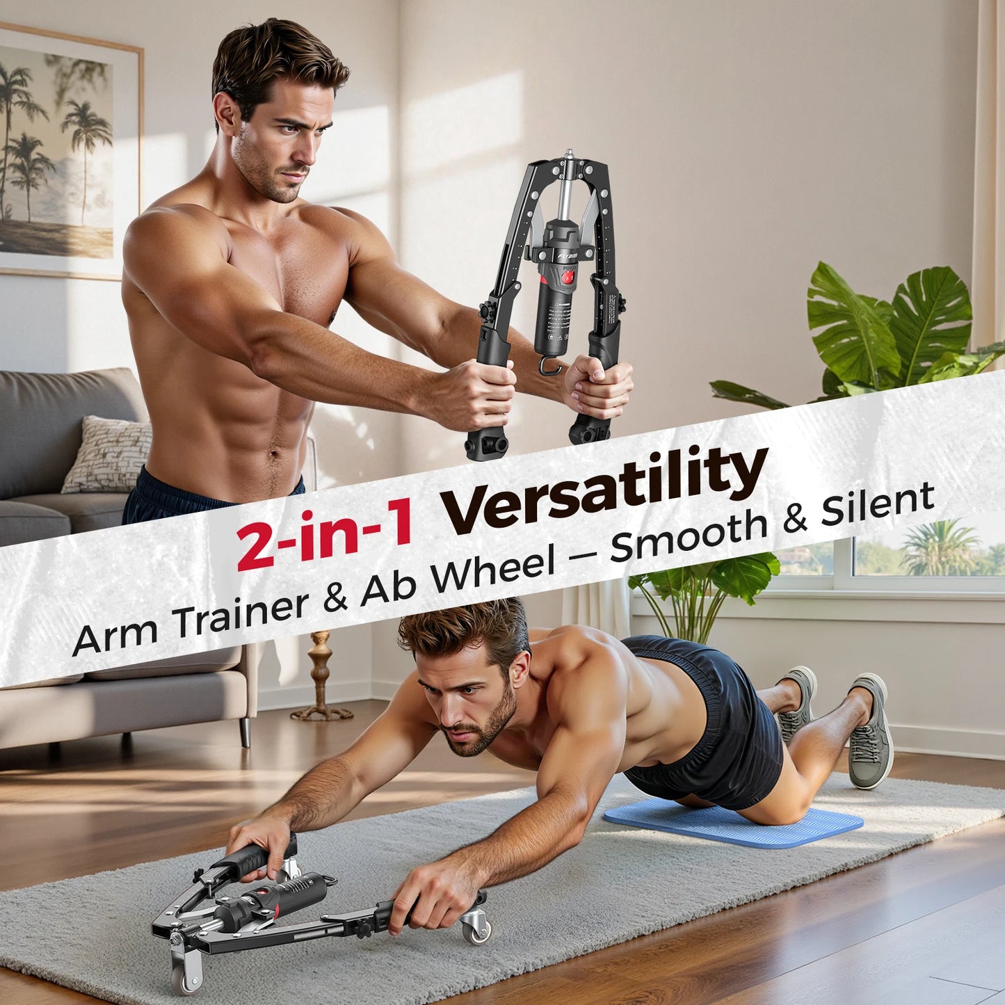 Fed Fitness Twister Arm Trainer Hydraulic Ab Roller Chest Exercise