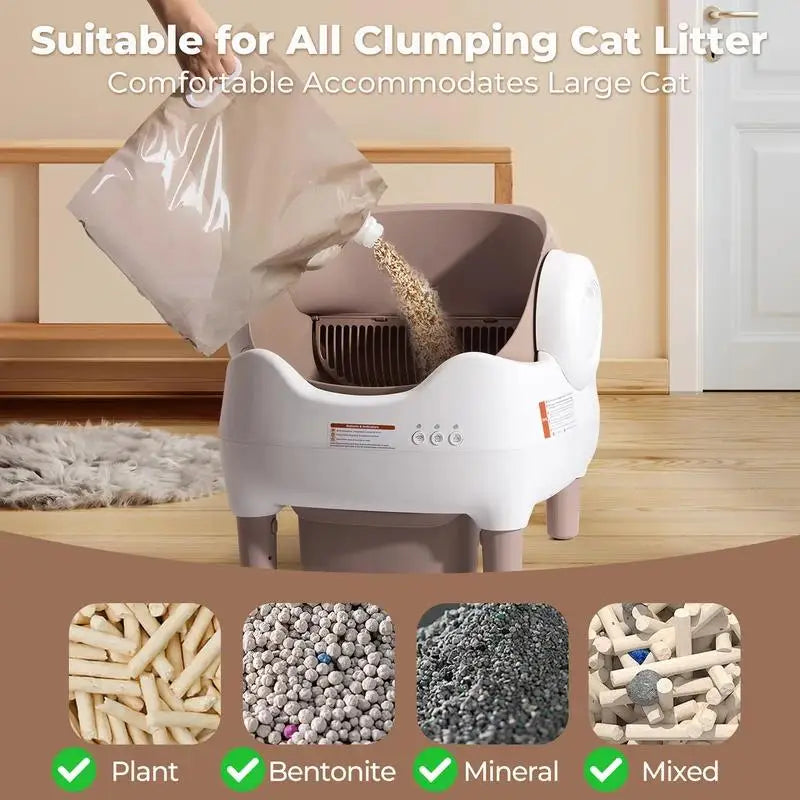 NestPawly Self Cleaning App Control Litter Box Cats Odor Free