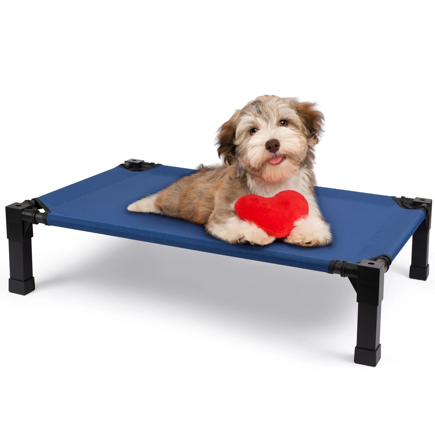 Elevated Dog Bed Cooling Raised Pet Cot Breathable Mesh Frame