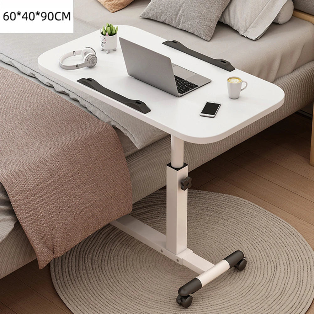 Twister.Ck Adjustable Height Overbed Table With Tilting Desktop Wheels