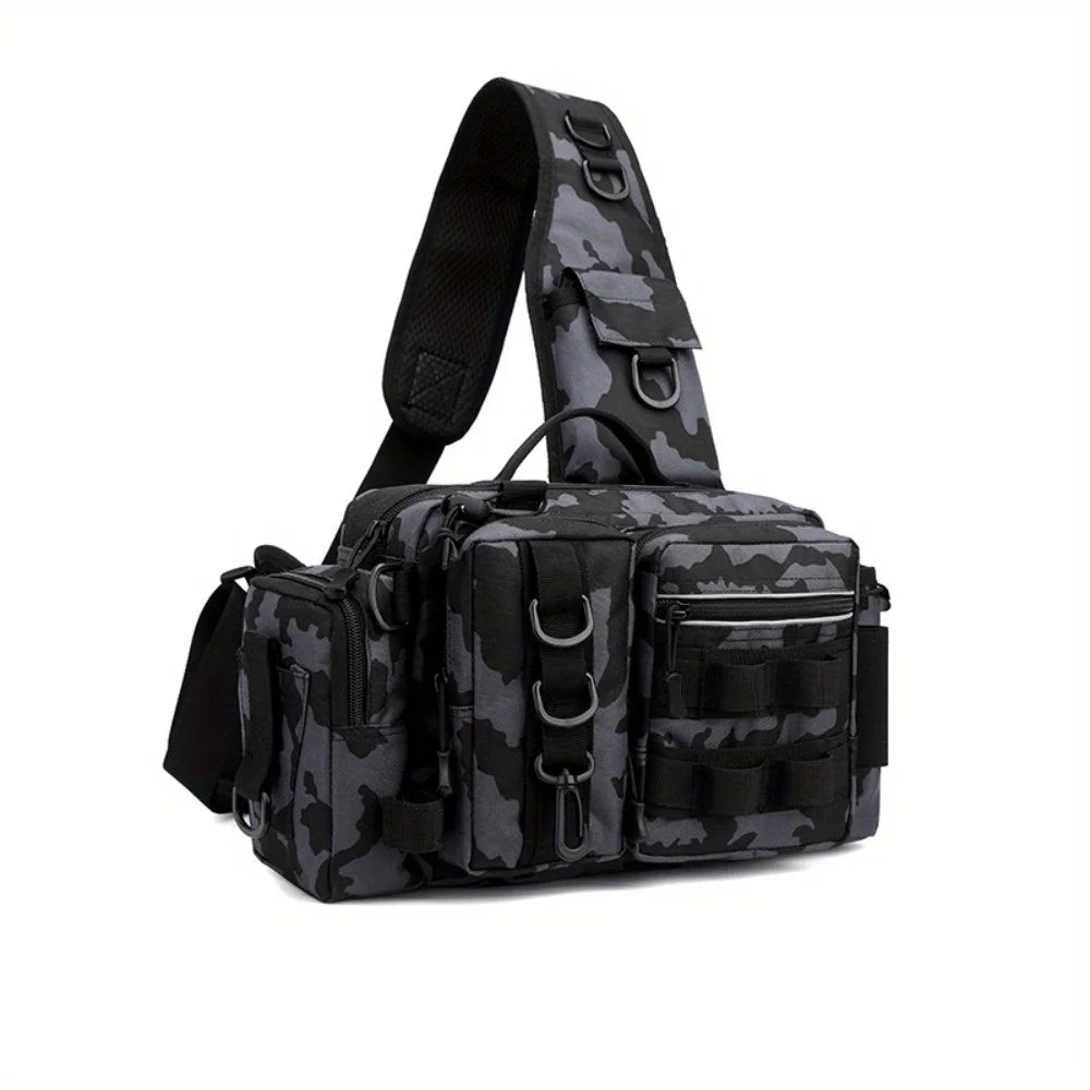 Nylon Fishing Tackle Backpack Shoulder Waist Bag
