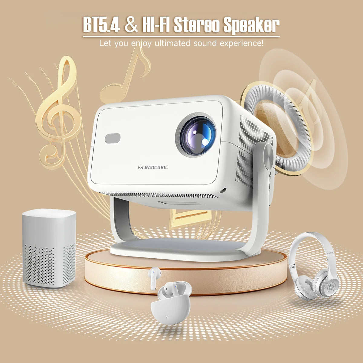 Magcubic Native 1080P Portable Projector With Auto Focus