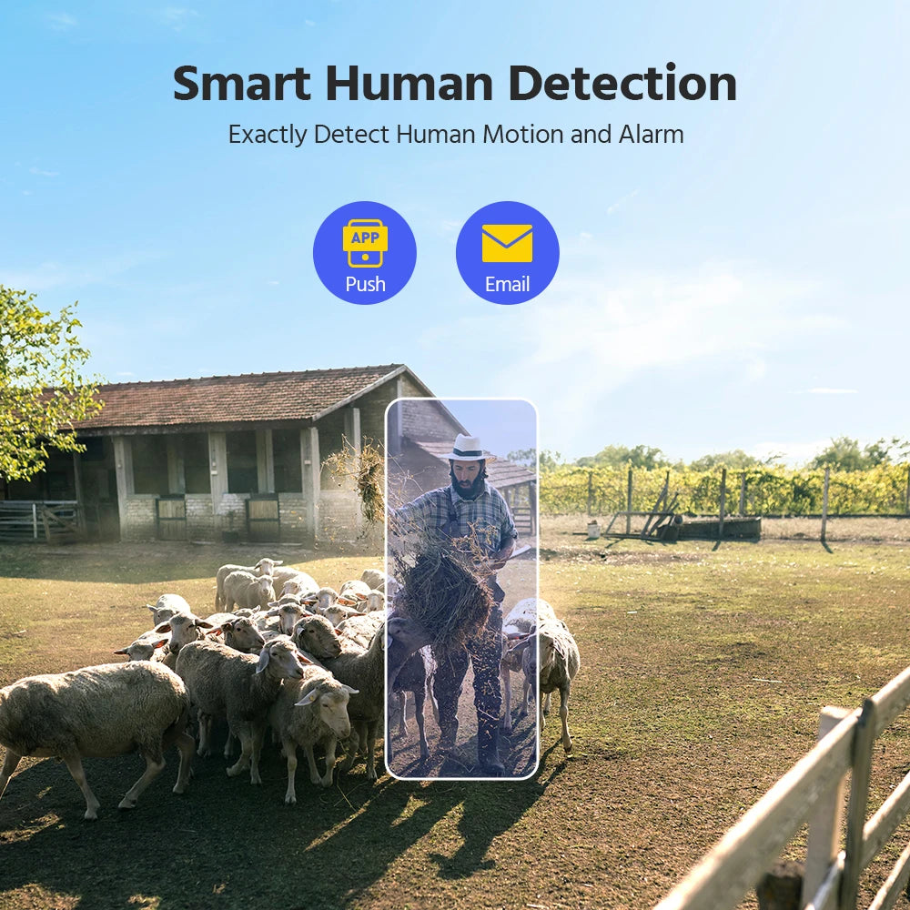 Annke 4MP Solar WiFi Security Camera With PIR Human Detection