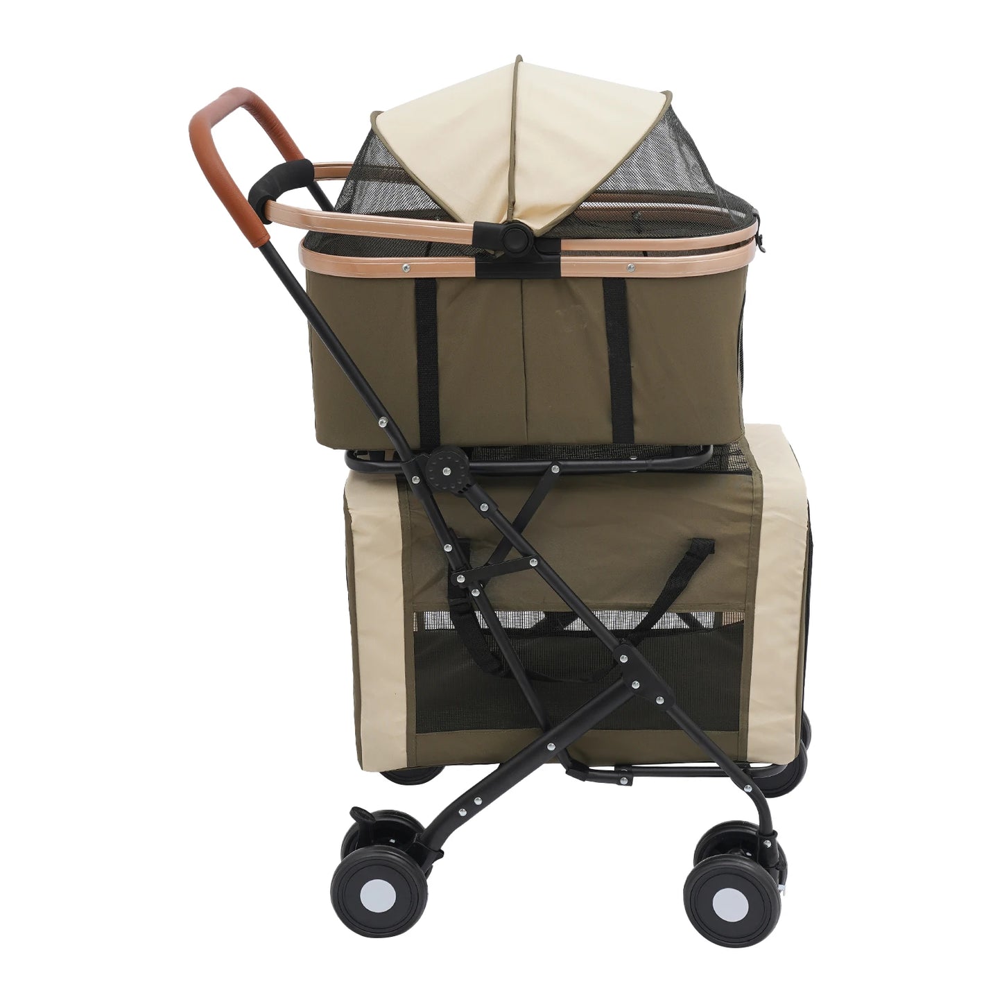 Bymaocar Foldable Pet Stroller With Sunshade Safety Locks For Travel