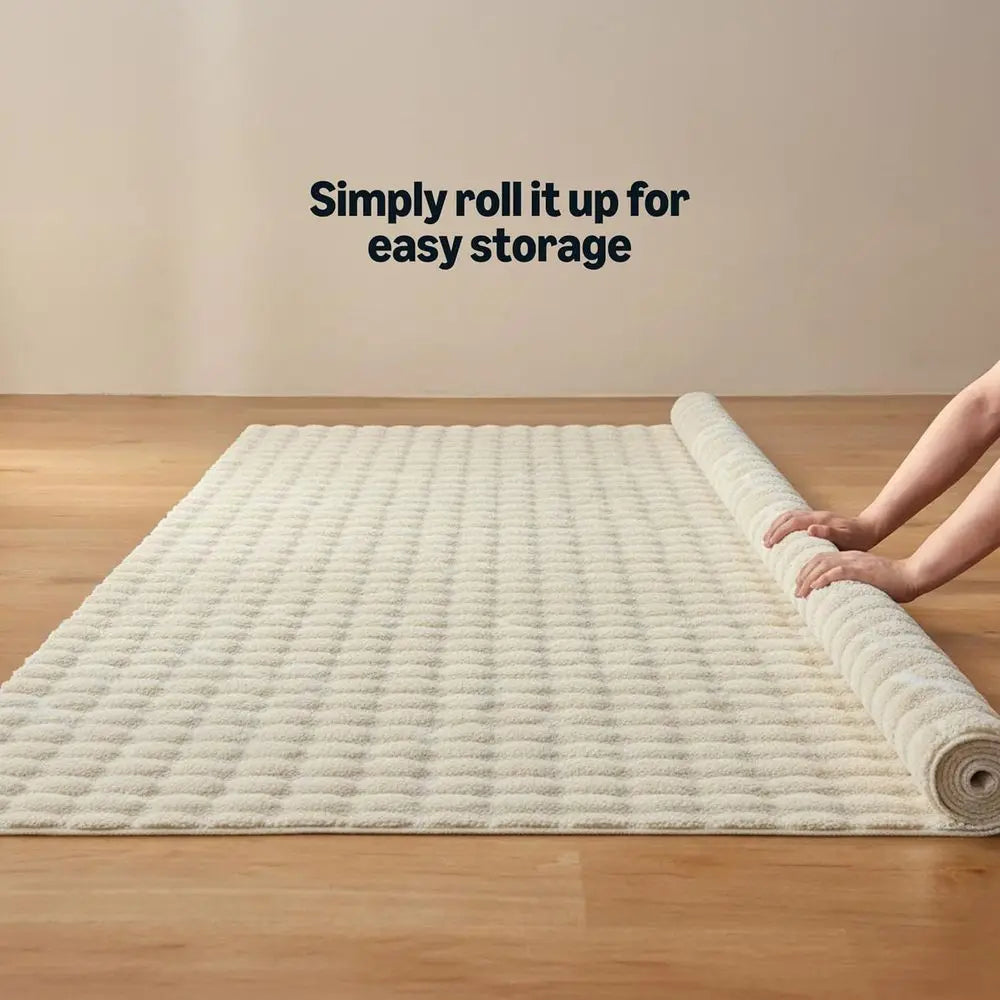 Modern 3D Bubble Washable Area Rug For Indoor Home Decor