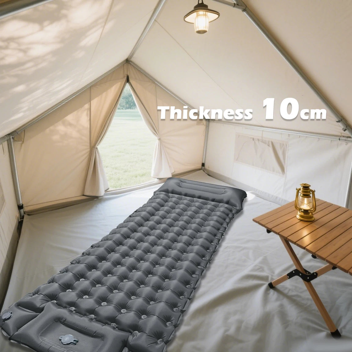 By Insulated Inflatable Mattress With Built In Pump For Winter