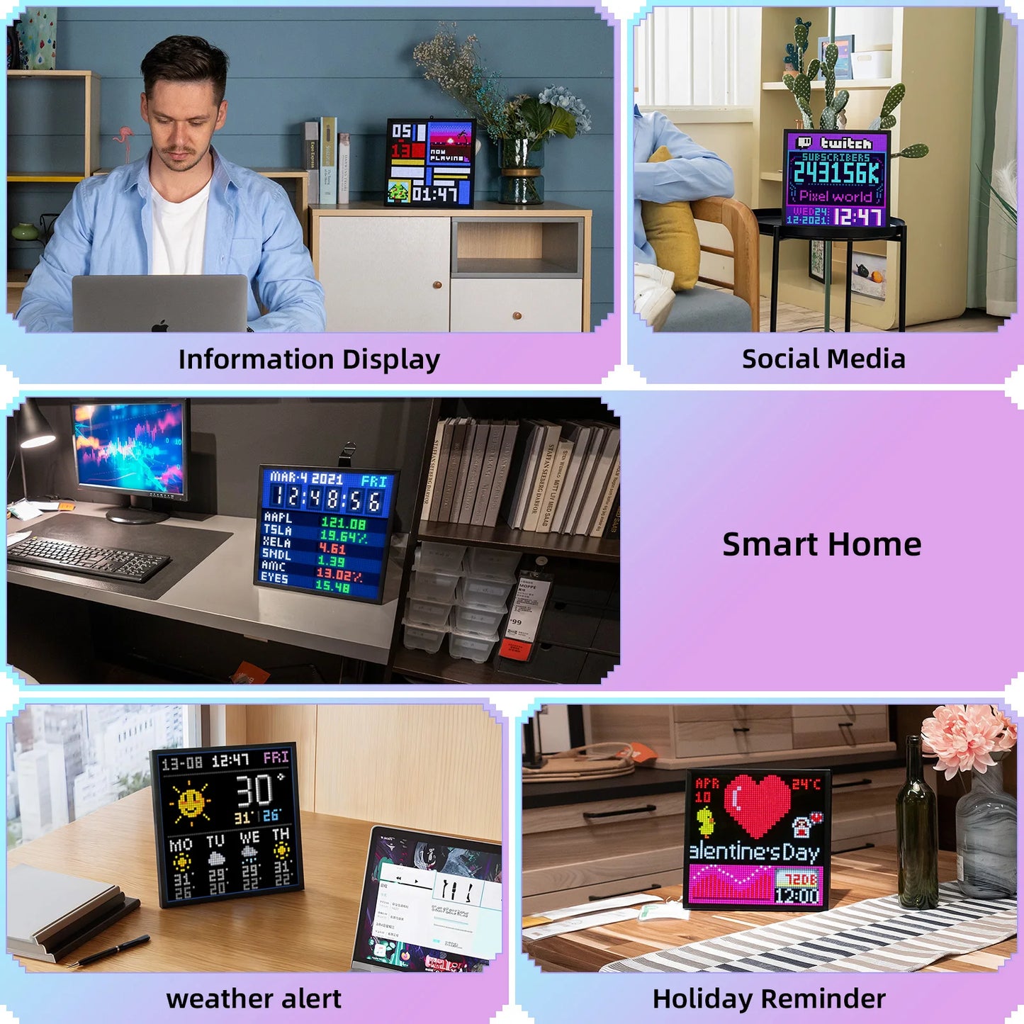 Divoom Pixoo 64 WiFi LED Pixel Art Display With App Control
