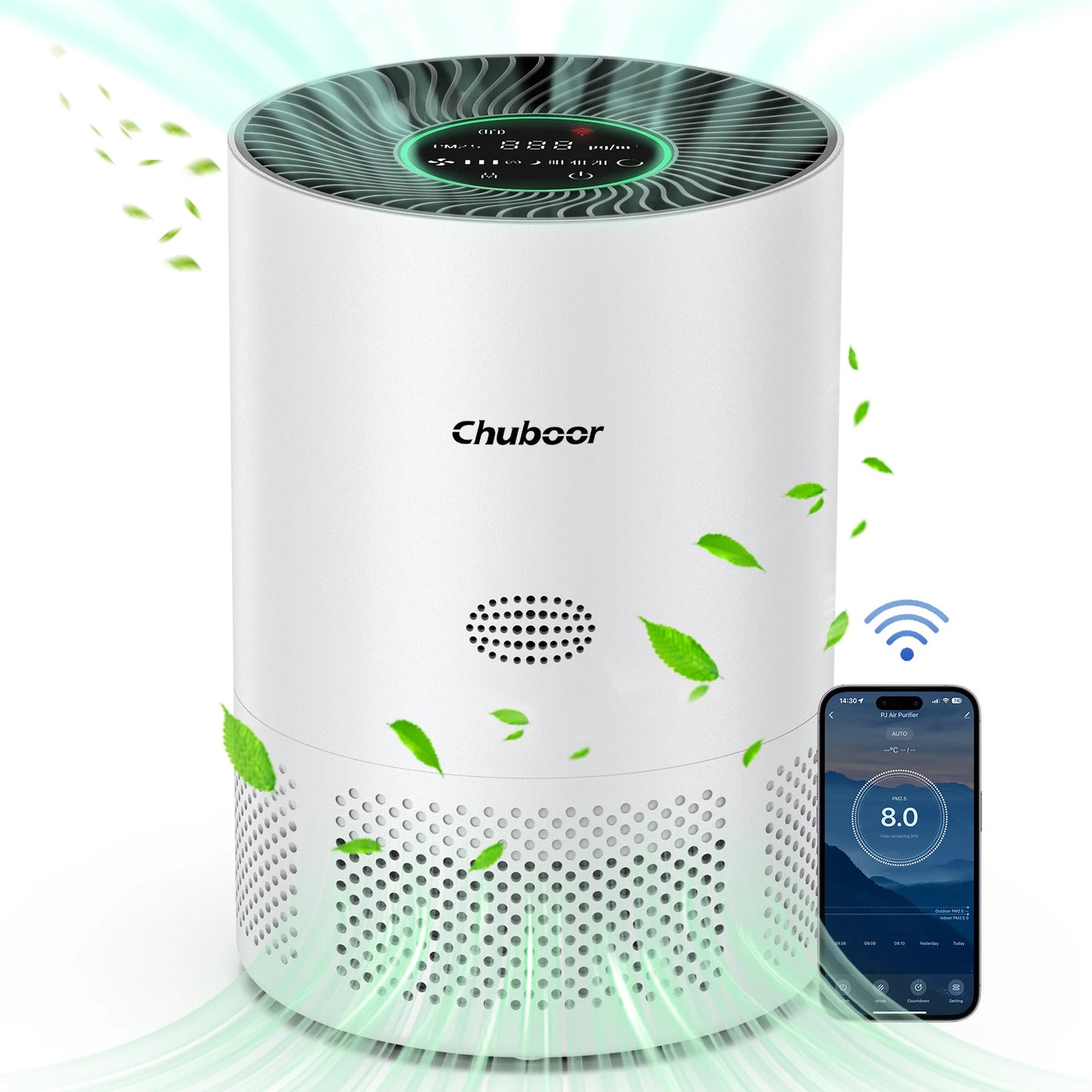 Chuboor Air Purifier With H13 True Hepa And Tuya App