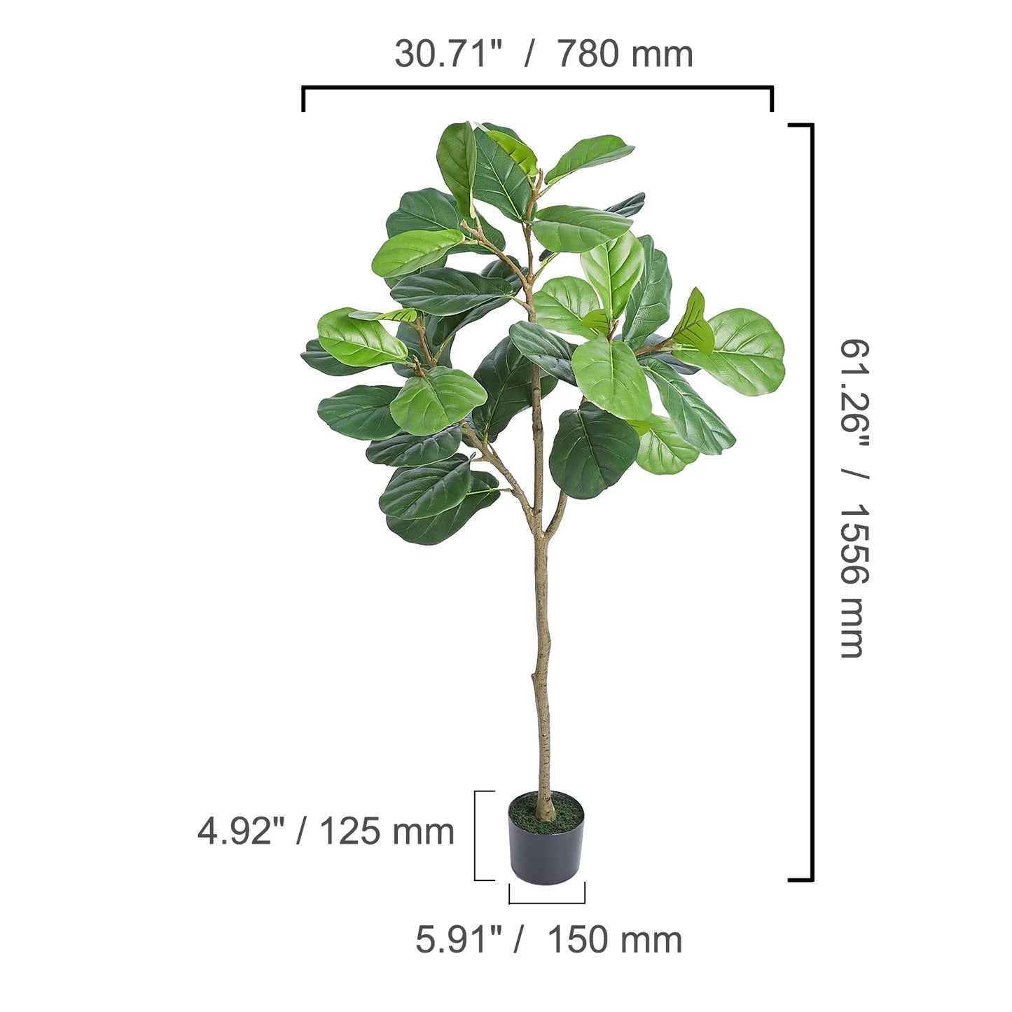 SucceBuy Artificial Olive Tree Plant Low Maintenance Indoor Outdoor Decor
