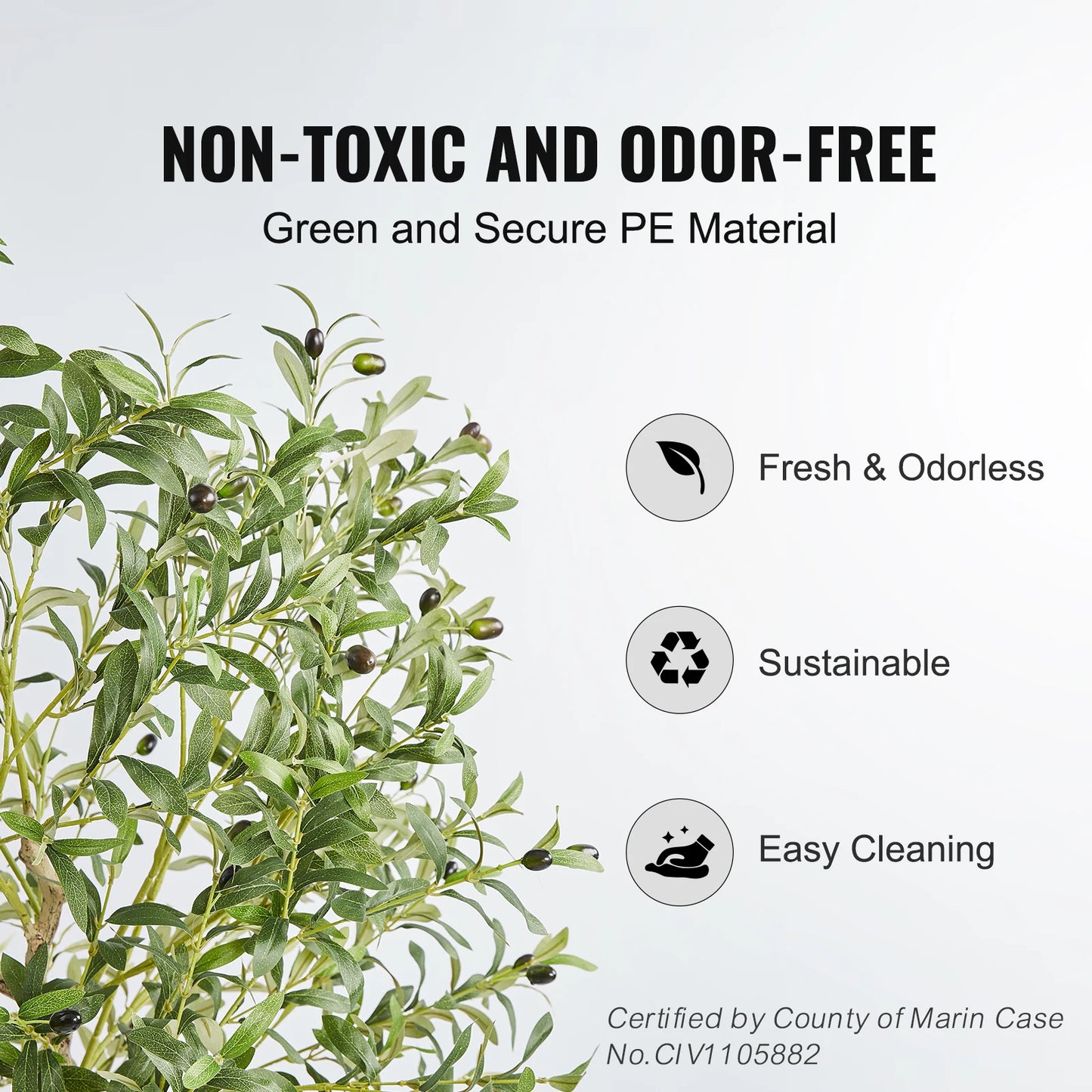 SucceBuy Artificial Olive Tree Plant Low Maintenance Indoor Outdoor Decor