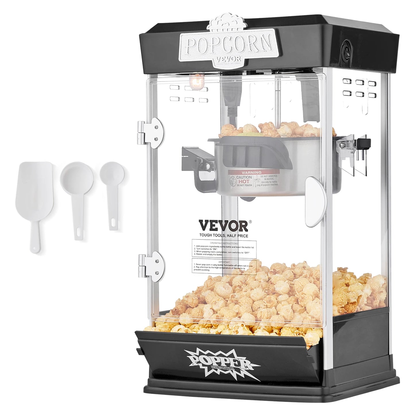 SucceBuy 4 Oz Commercial Countertop Popcorn Maker With Scoops