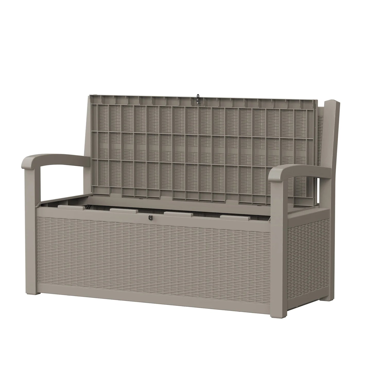 Outdoor Rattan Style Weatherproof Storage Bench With Seat For Garden