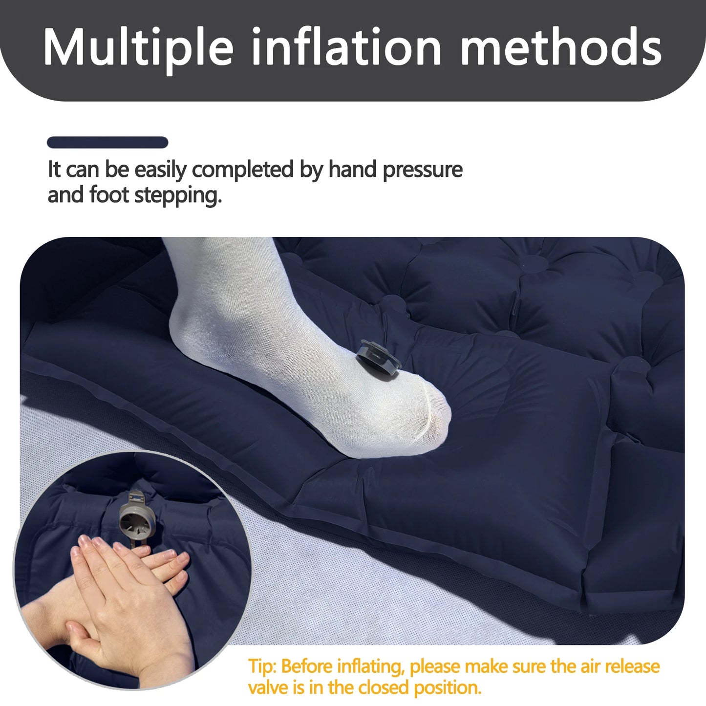 By Insulated Inflatable Mattress With Built In Pump For Winter