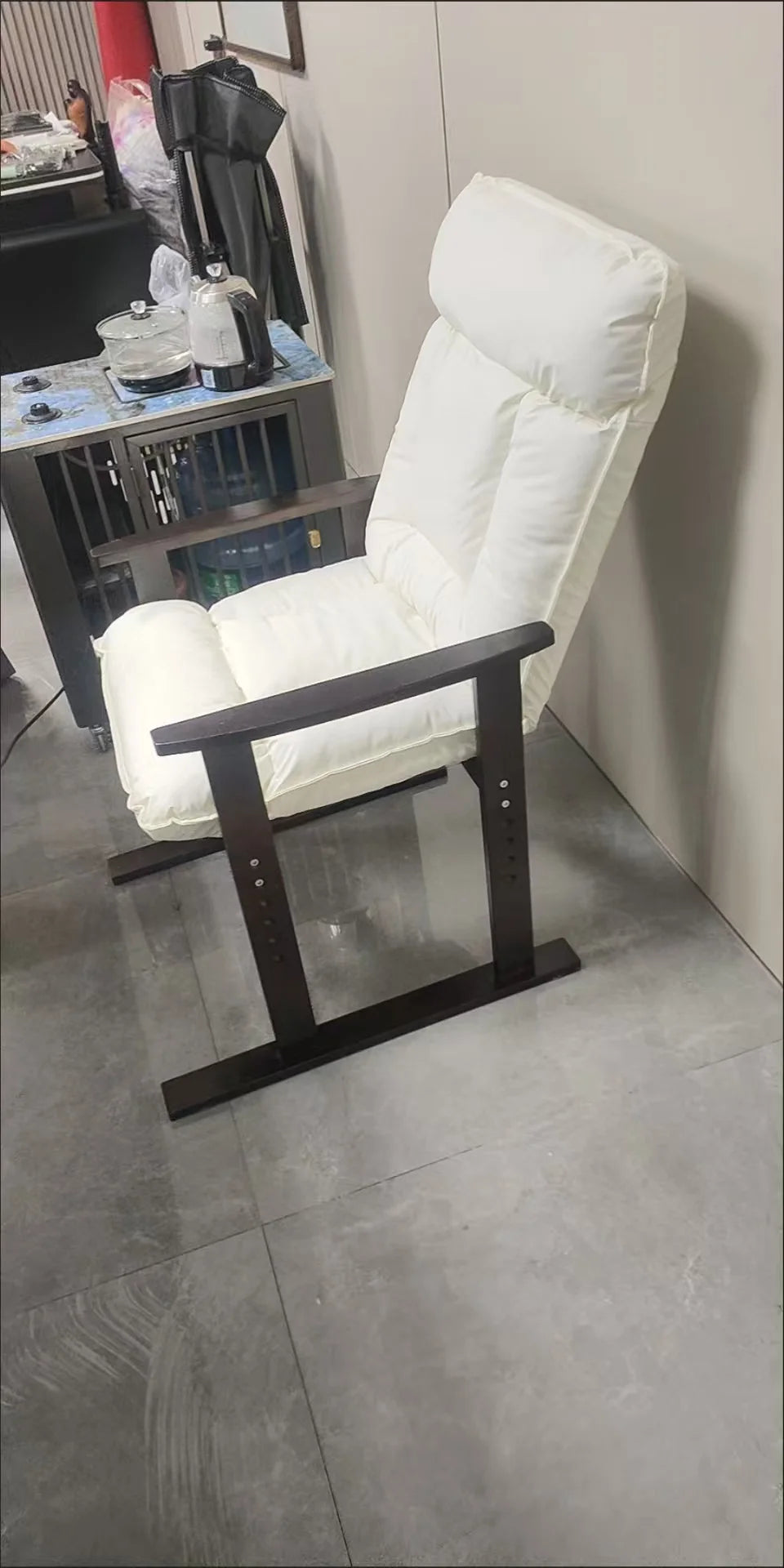 MOYU Ergonomic Adjustable Wood Recliner Office Chair For Home
