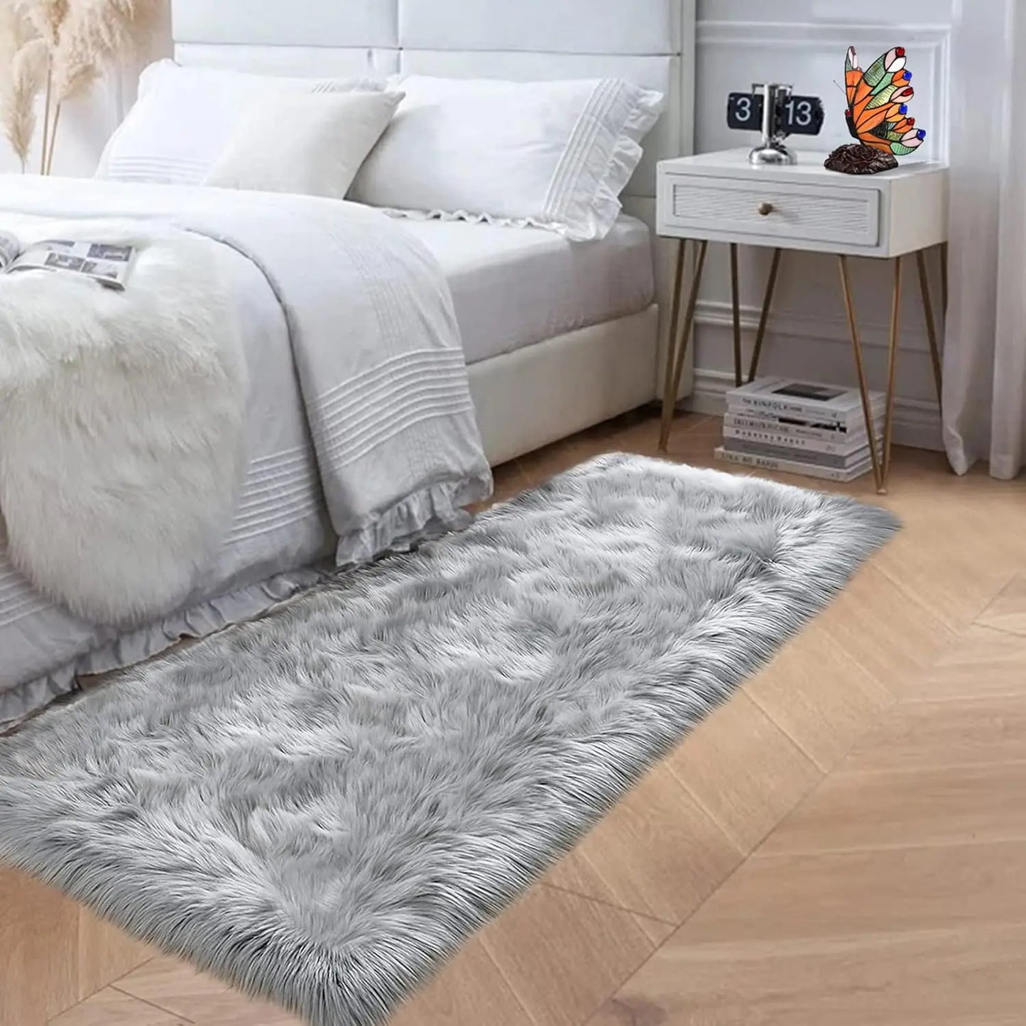 Premium Plush Polyester Fluffy Area Rug For Cozy Home Decor
