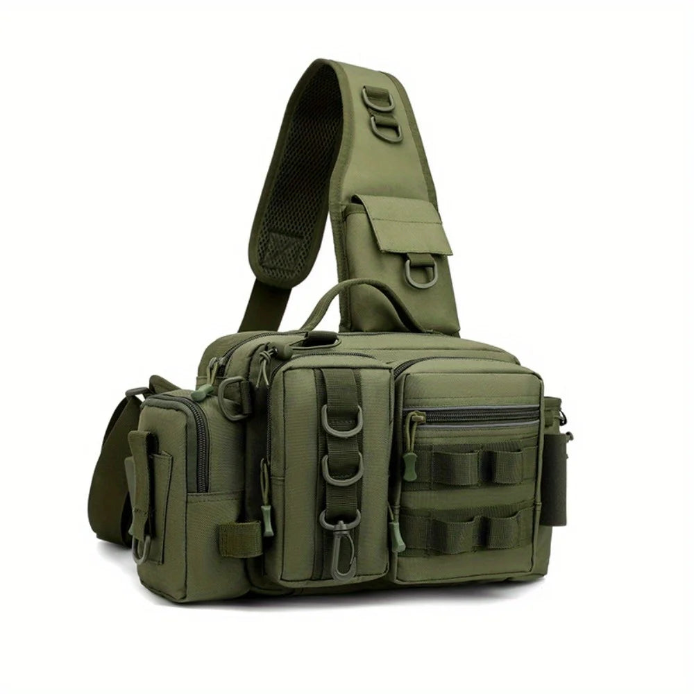 Nylon Fishing Tackle Backpack Shoulder Waist Bag