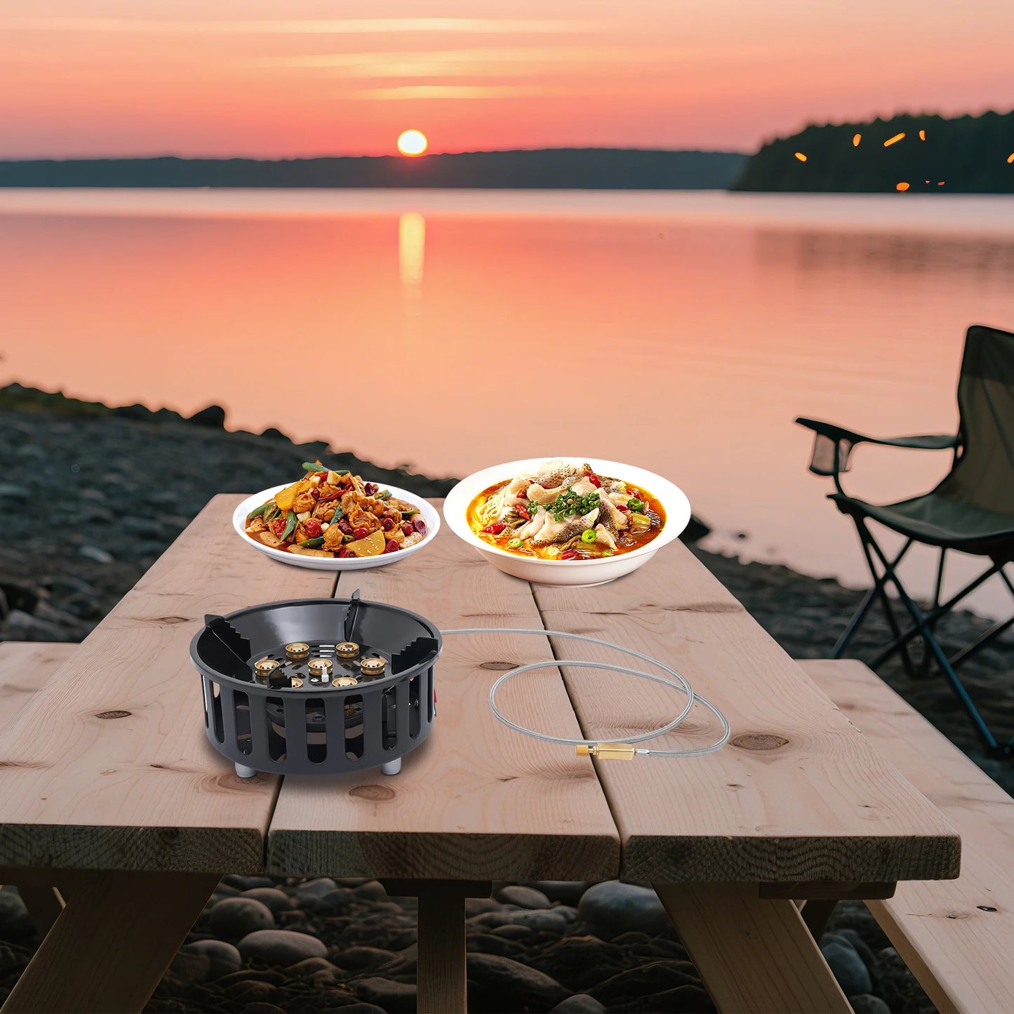 21000W Portable Butane Propane Gas Camping Stove With Electronic Ignition