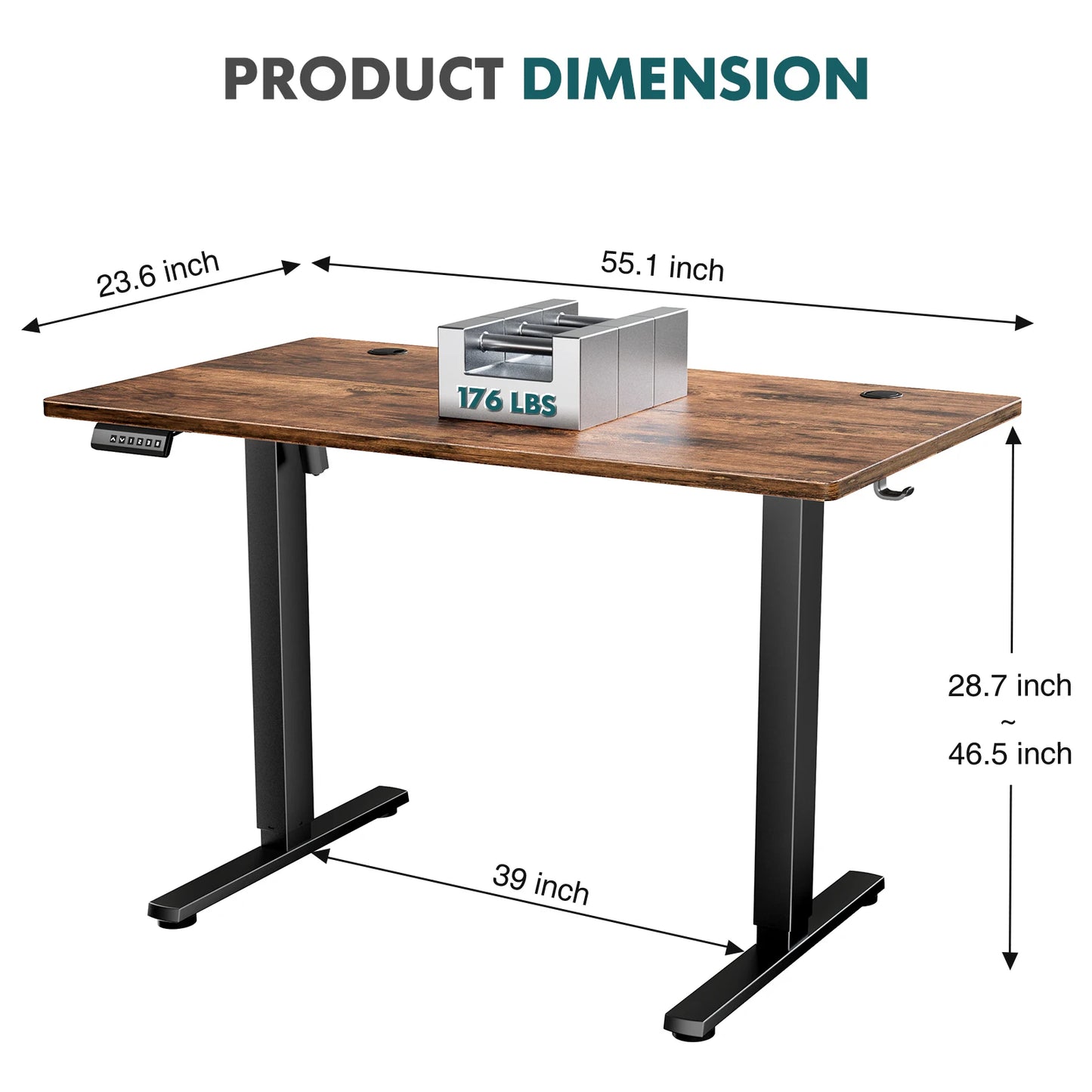 JHK Ergonomic Electric Standing Desk Height Adjustable Office Computer Table