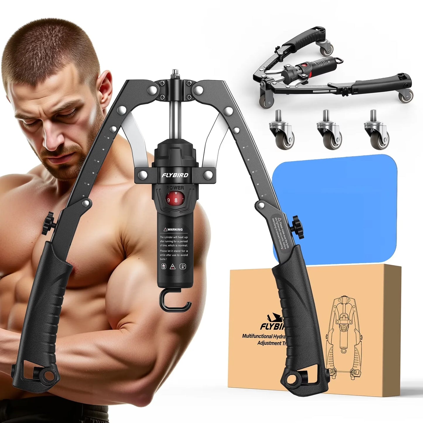 Fed Fitness Twister Arm Trainer Hydraulic Ab Roller Chest Exercise