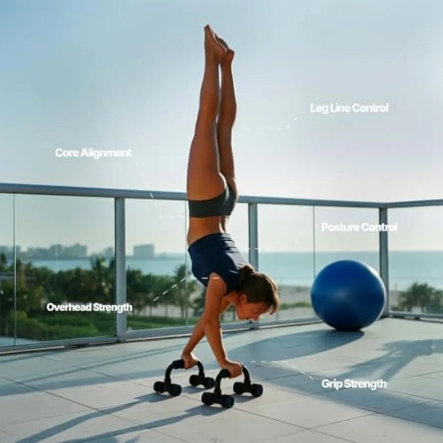 Push Up Handles Home Workout Strength Training Parallettes Handstand Bar