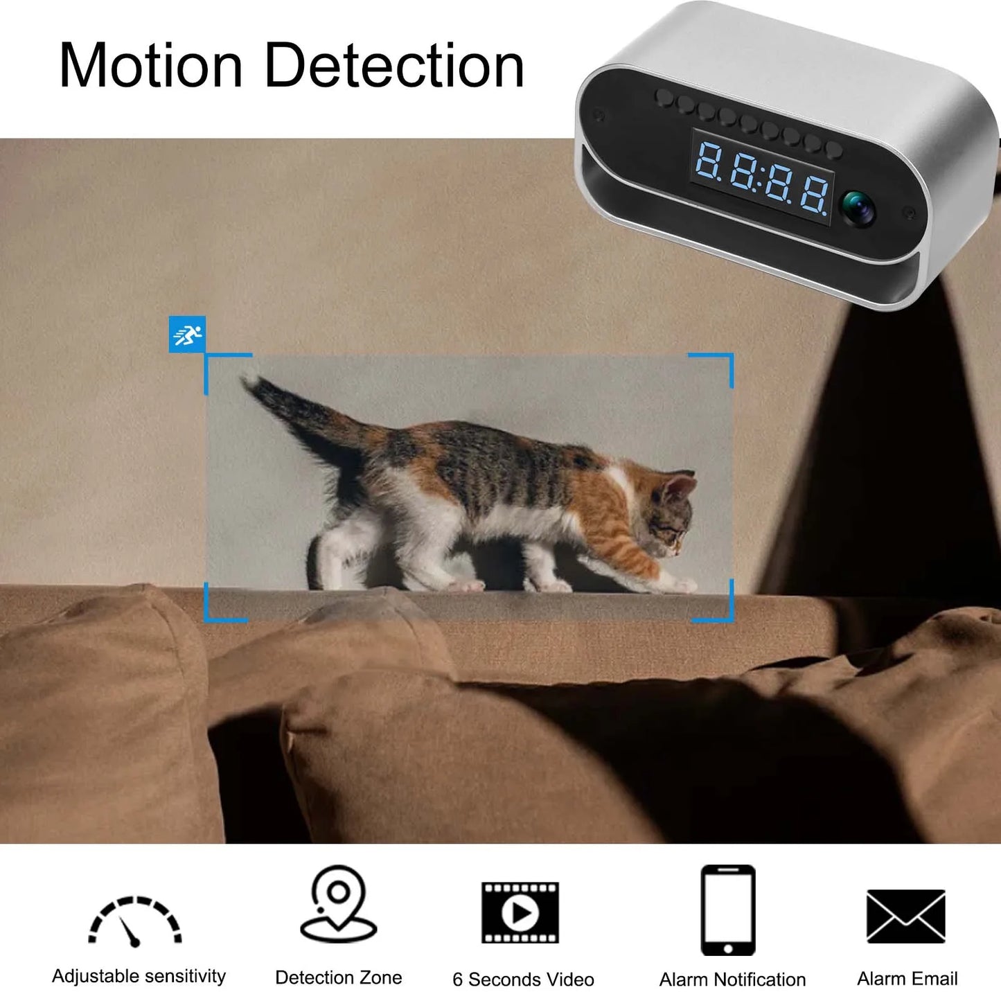 Ouvis 4K HD WiFi Covert Surveillance Camera With Night Vision