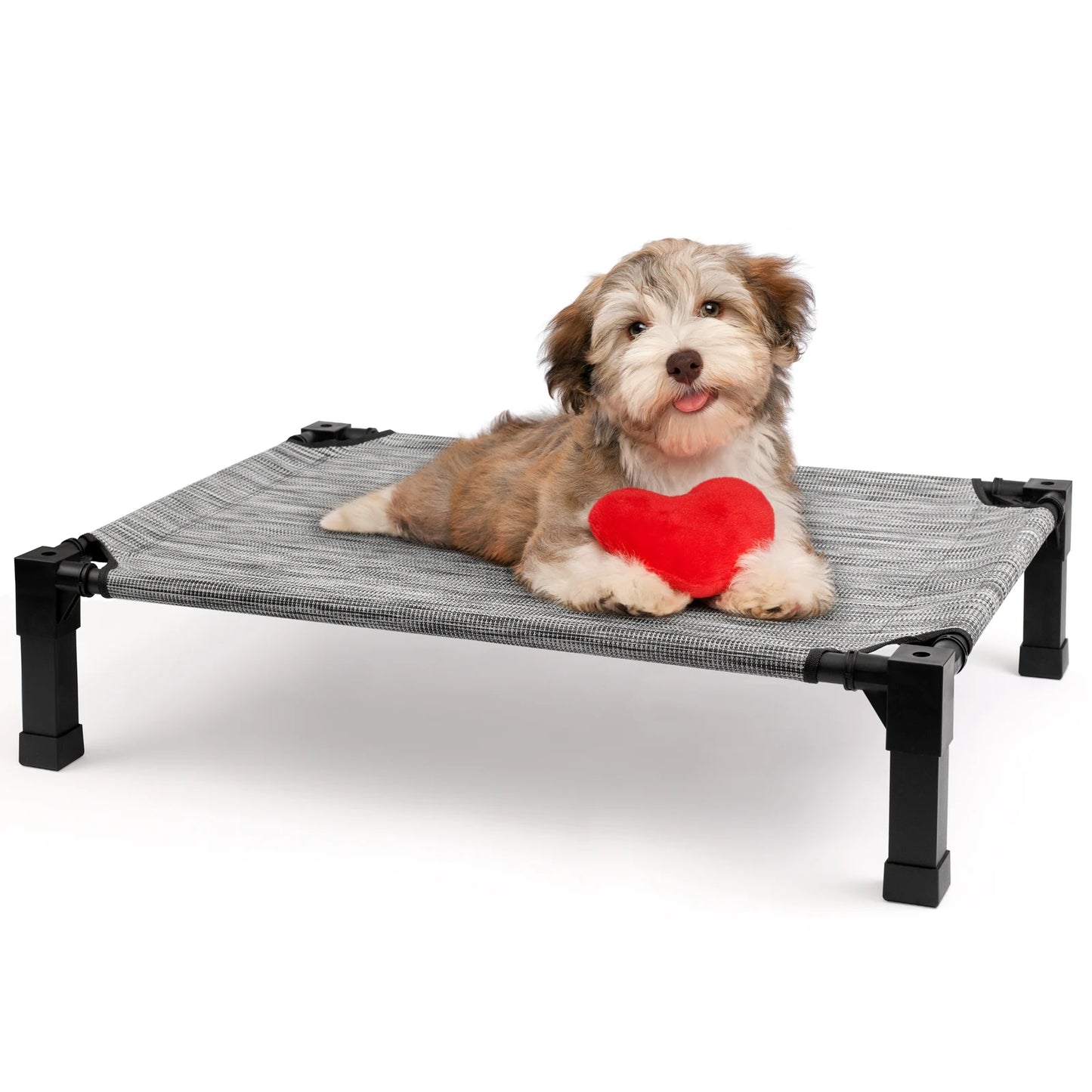 Elevated Dog Bed Cooling Raised Pet Cot Breathable Mesh Frame