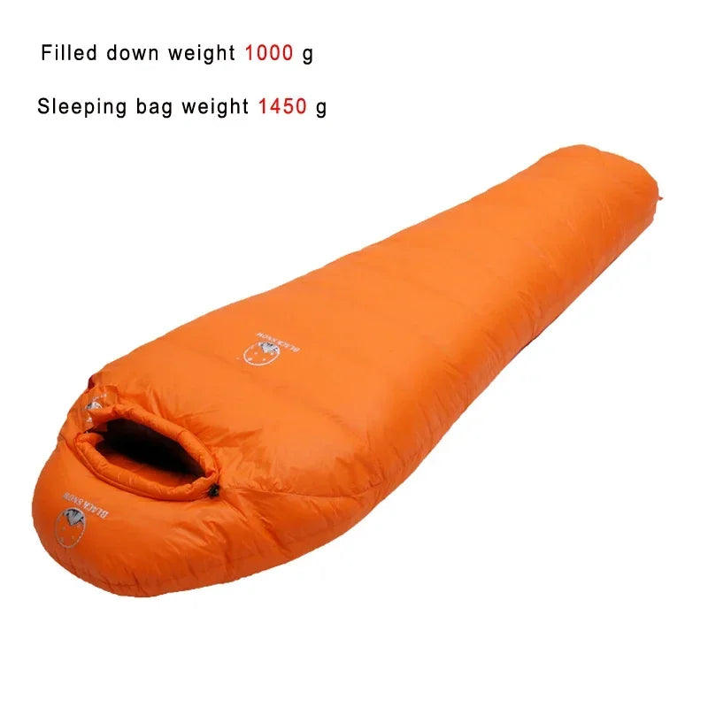 Blacksnow Goose Down Mummy Sleeping Bag Winter Thermal Outdoor Camping