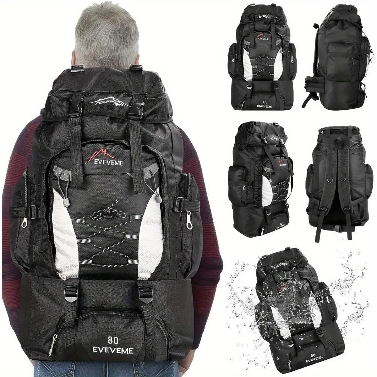 Outdoor Casual Sports Backpack Large Capacity For Hiking Camping Travel
