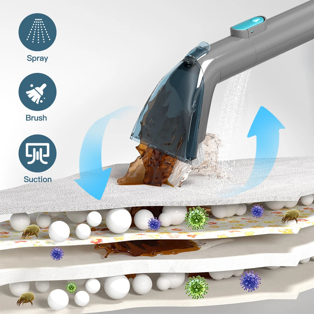 Prettycare Cordless Carpet And Spot Vacuum Cleaner With Wet Sprayer
