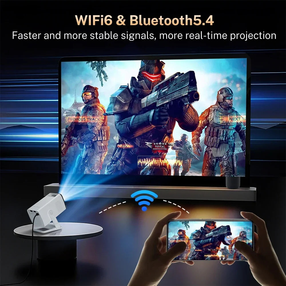 LynCast Mini Projector 1080P And 4K Supported With Wifi And Bluetooth