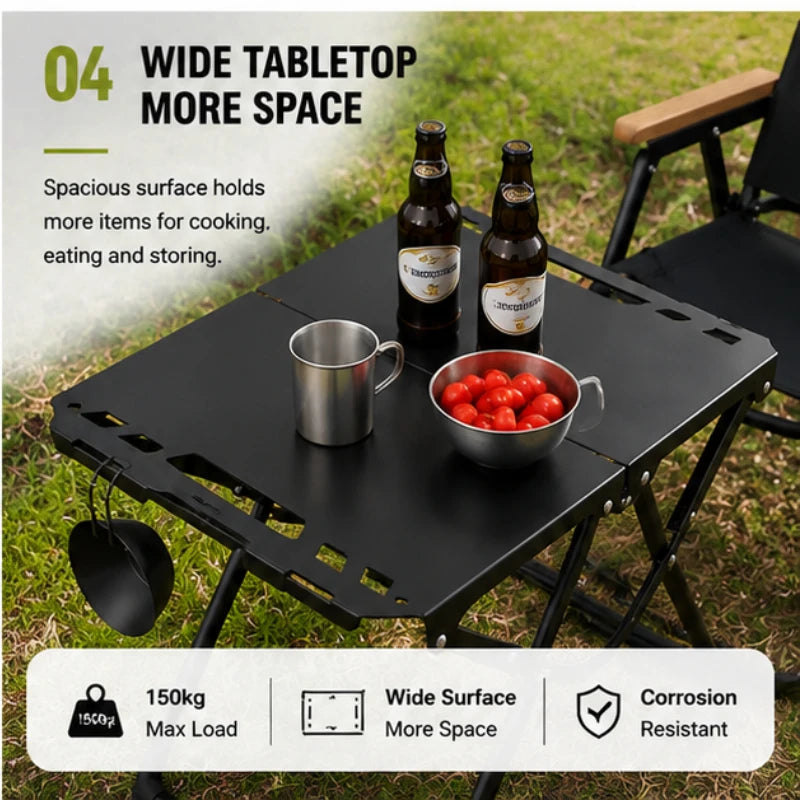 Portable Foldable Outdoor Hanging Side Camping Picnic Hollow Desk
