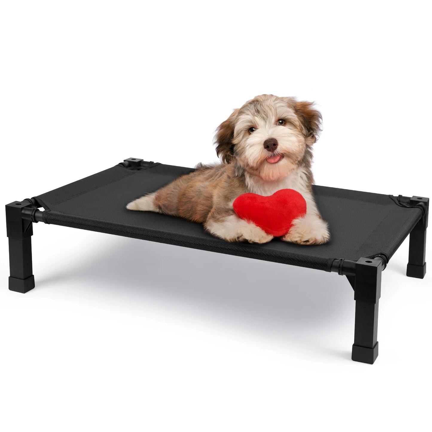Elevated Dog Bed Cooling Raised Pet Cot Breathable Mesh Frame