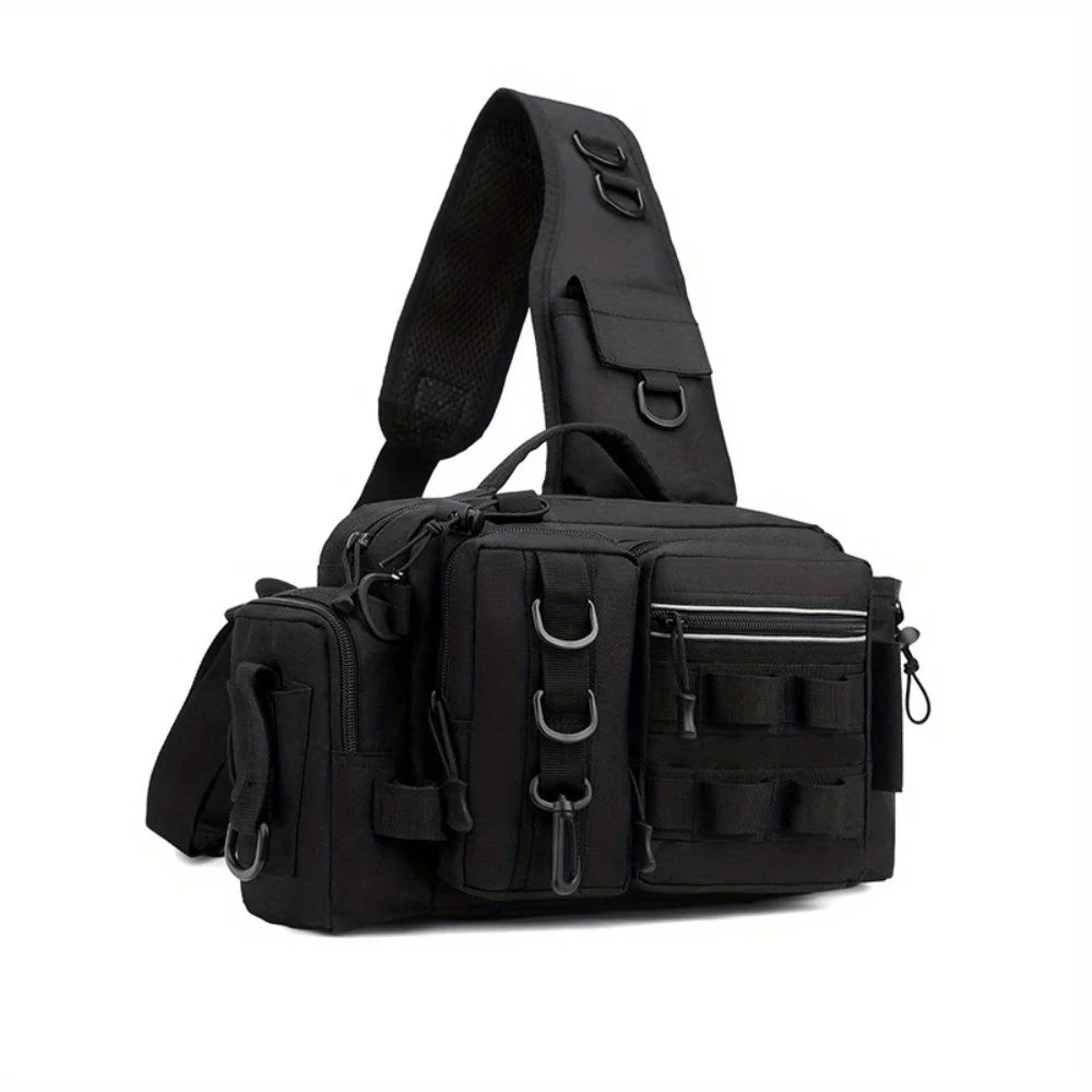 Nylon Fishing Tackle Backpack Shoulder Waist Bag