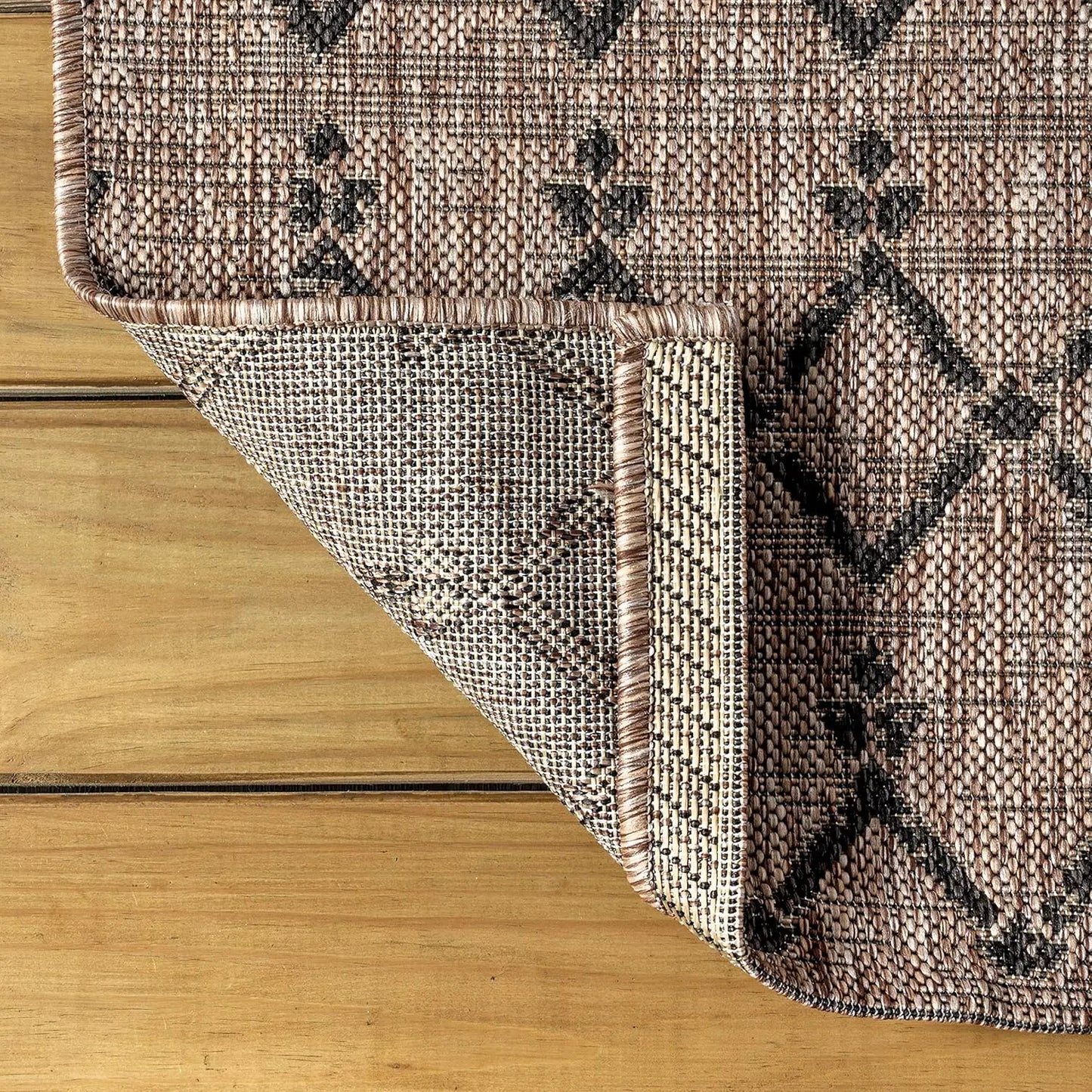 Textured Weave Indoor Outdoor Polypropylene Area Rug For Patio
