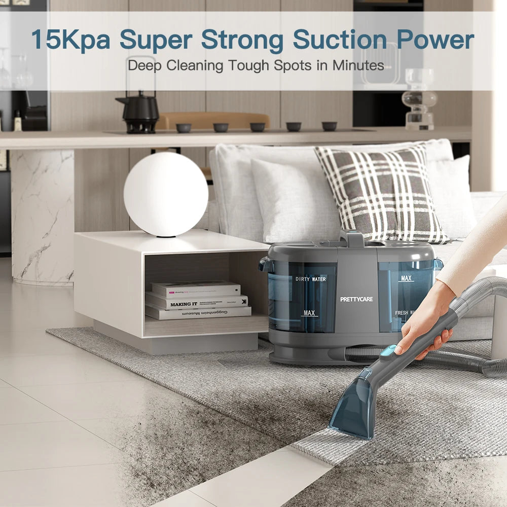 Prettycare Cordless Carpet And Spot Vacuum Cleaner With Wet Sprayer