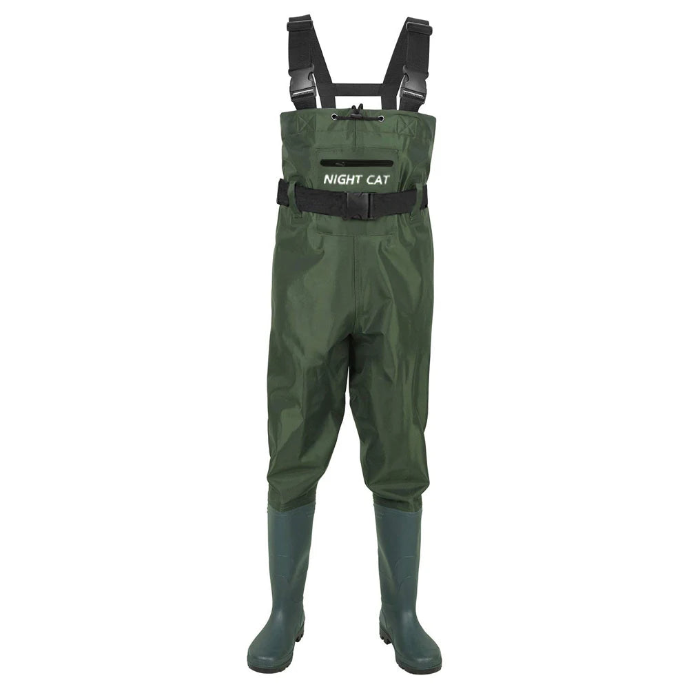 Night Cat Breathable Waterproof Chest Waders With Boots
