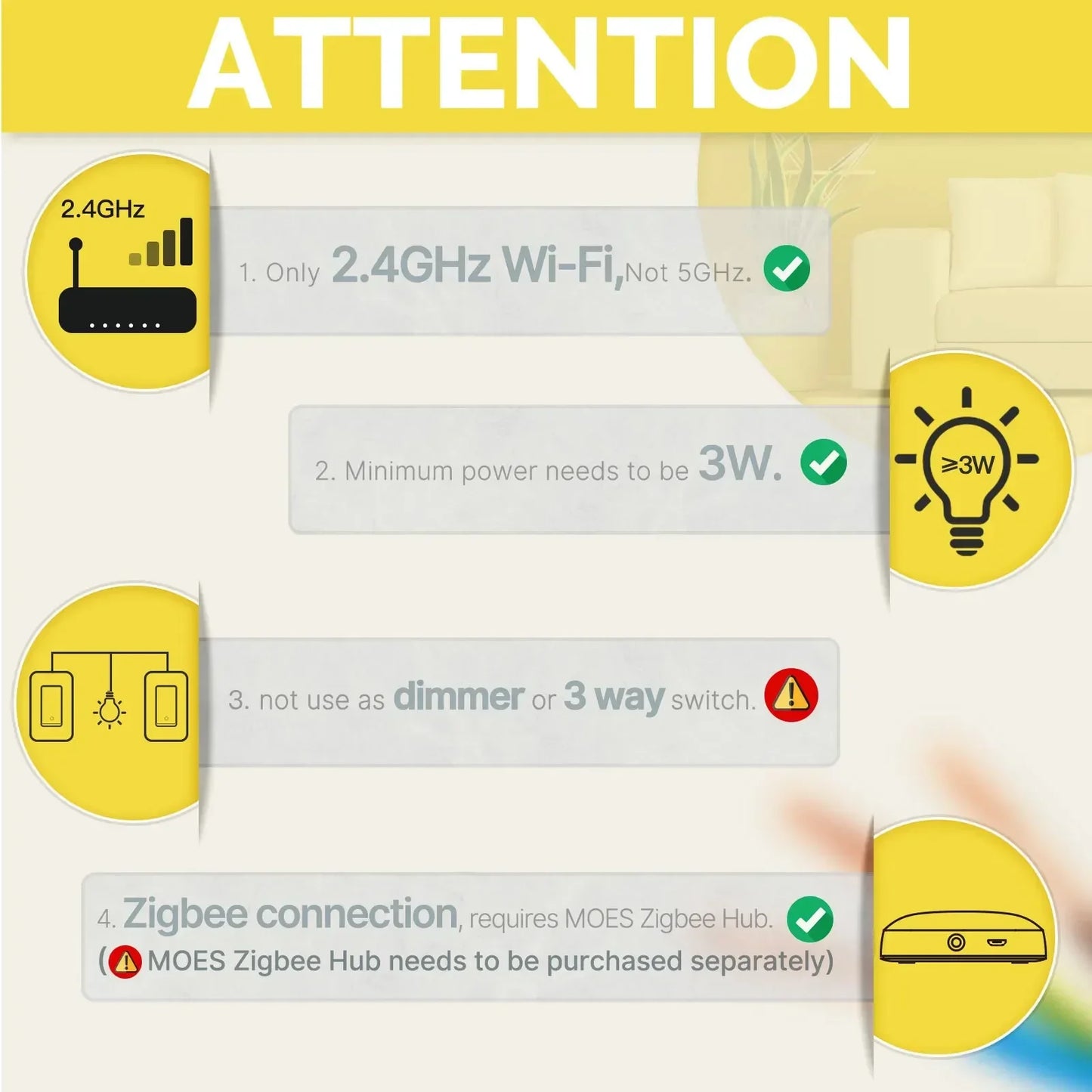 Moes Tuya ZigBee Smart Light Switch For Home Automation